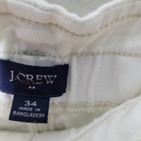 NWT J Crew Jeans Womens 34 White Wide Leg Cropped Paperbag High Rise Belt Denim - Picture 6 of 11